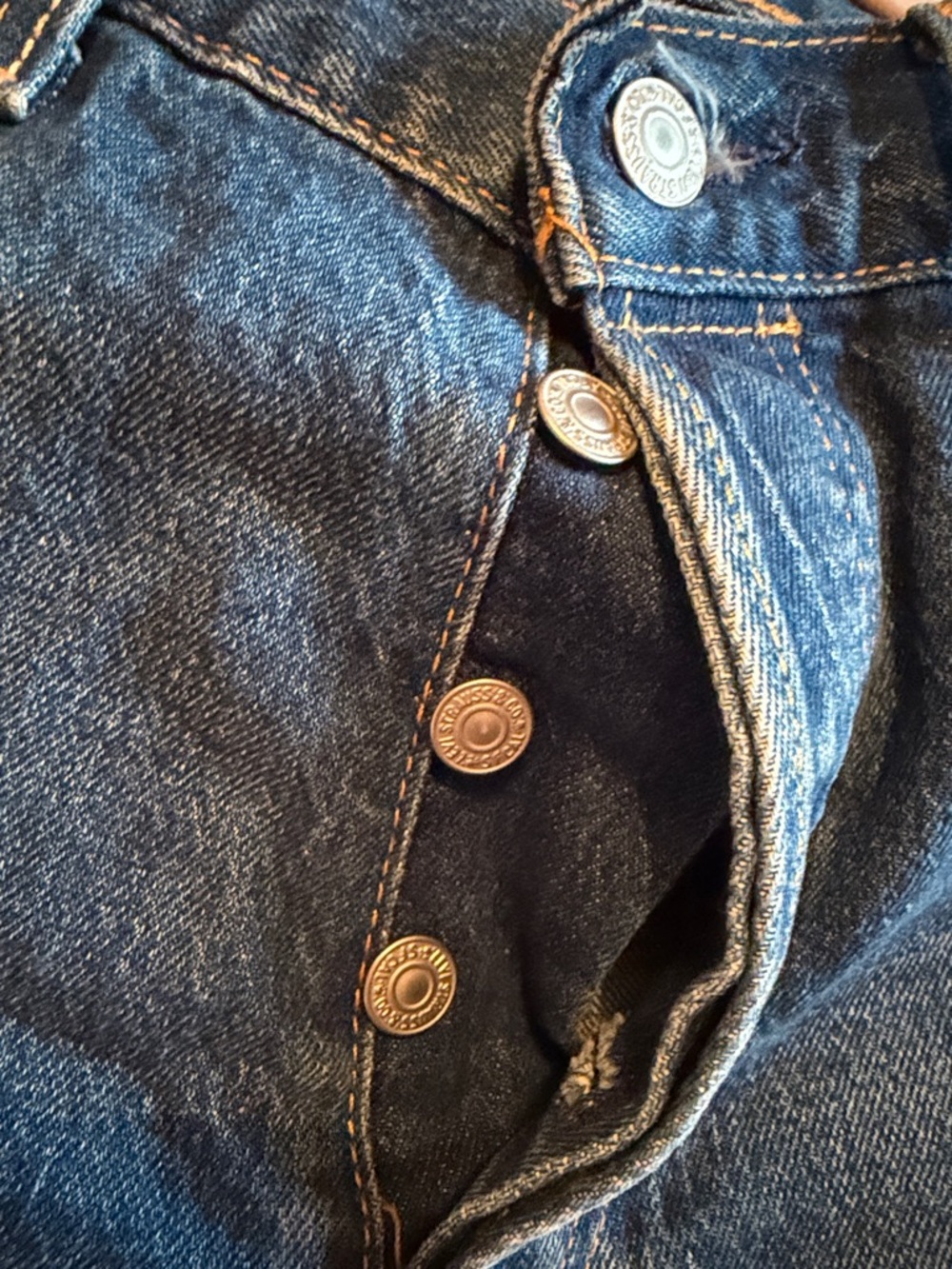 Levi's Dark Blue 501 Cutoff Denim Shorts - Picture 5 of 6